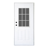 Outswing Steel Entry Door with 9 Lite Window